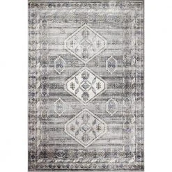 Sierra Ash 4 ft. x 6 ft. (3'6" x 5'6") Geometric Transitional Accent Rug by BASHIAN
