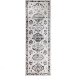 Sierra Ivory 3 ft. x 8 ft. (2'6" x 8') Geometric Transitional Runner by BASHIAN